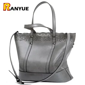 2017 Luxury Brand Women Shoulder Bags Fashion Women Bag Hollow Out Leather Tote Bag Big Large Capacity Women Handbag Leopard Bag
