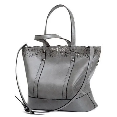 2017 Luxury Brand Women Shoulder Bags Fashion Women Bag Hollow Out Leather Tote Bag Big Large Capacity Women Handbag Leopard Bag