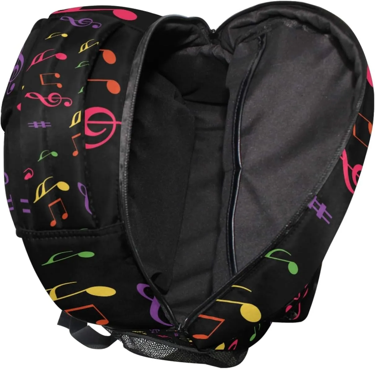 AUUXVA Backpack Colorful Music Note School Shoulder Bag Large Waterproof Durable Bookbag Laptop Daypack for Students Teens Girls Boys Elementary