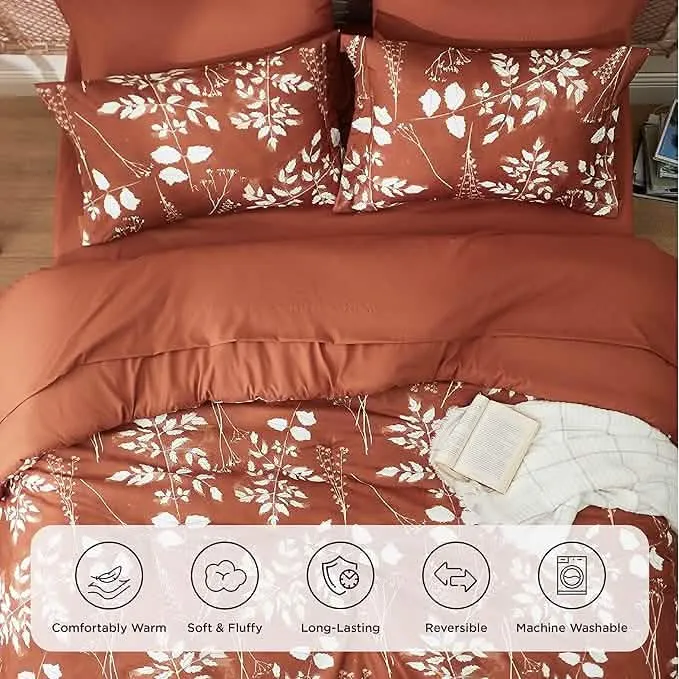 Bedsure Elegant Floral Comforter Sets