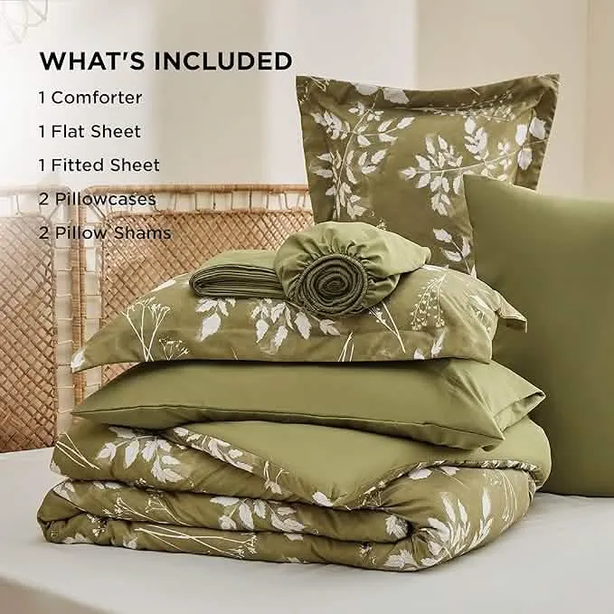 Bedsure Elegant Floral Comforter Sets
