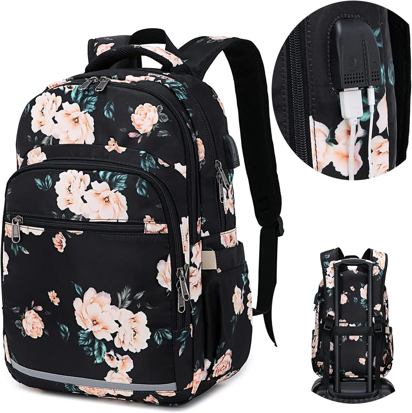 Bluboon Backpack for Women 15.6 Inch Laptop Bookbag College School Backpack Girls Schoolbag Compartment Daypack for Business