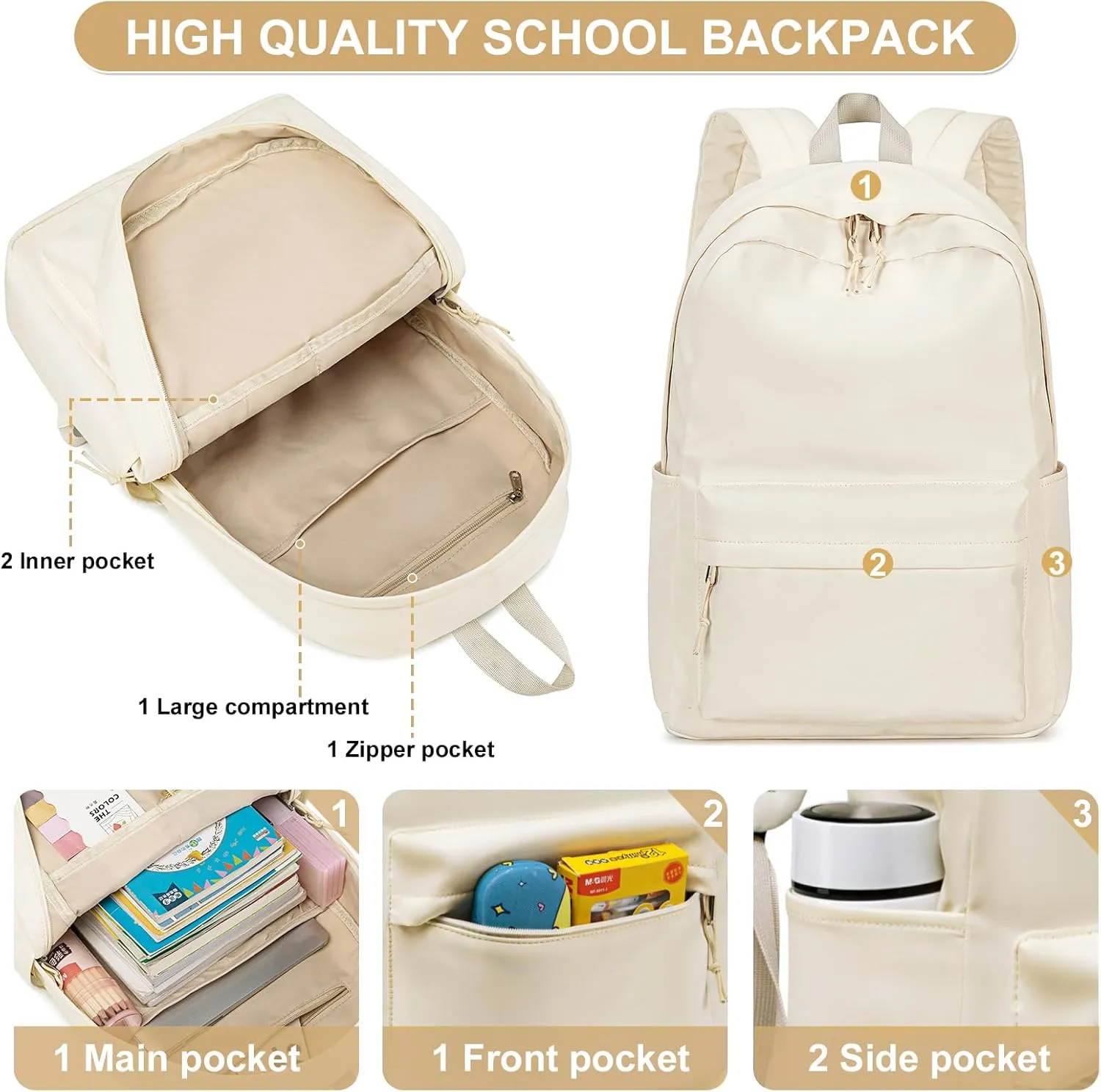 Bluboon Bookbags School Backpack Laptop Schoolbag for Teens Girls High School