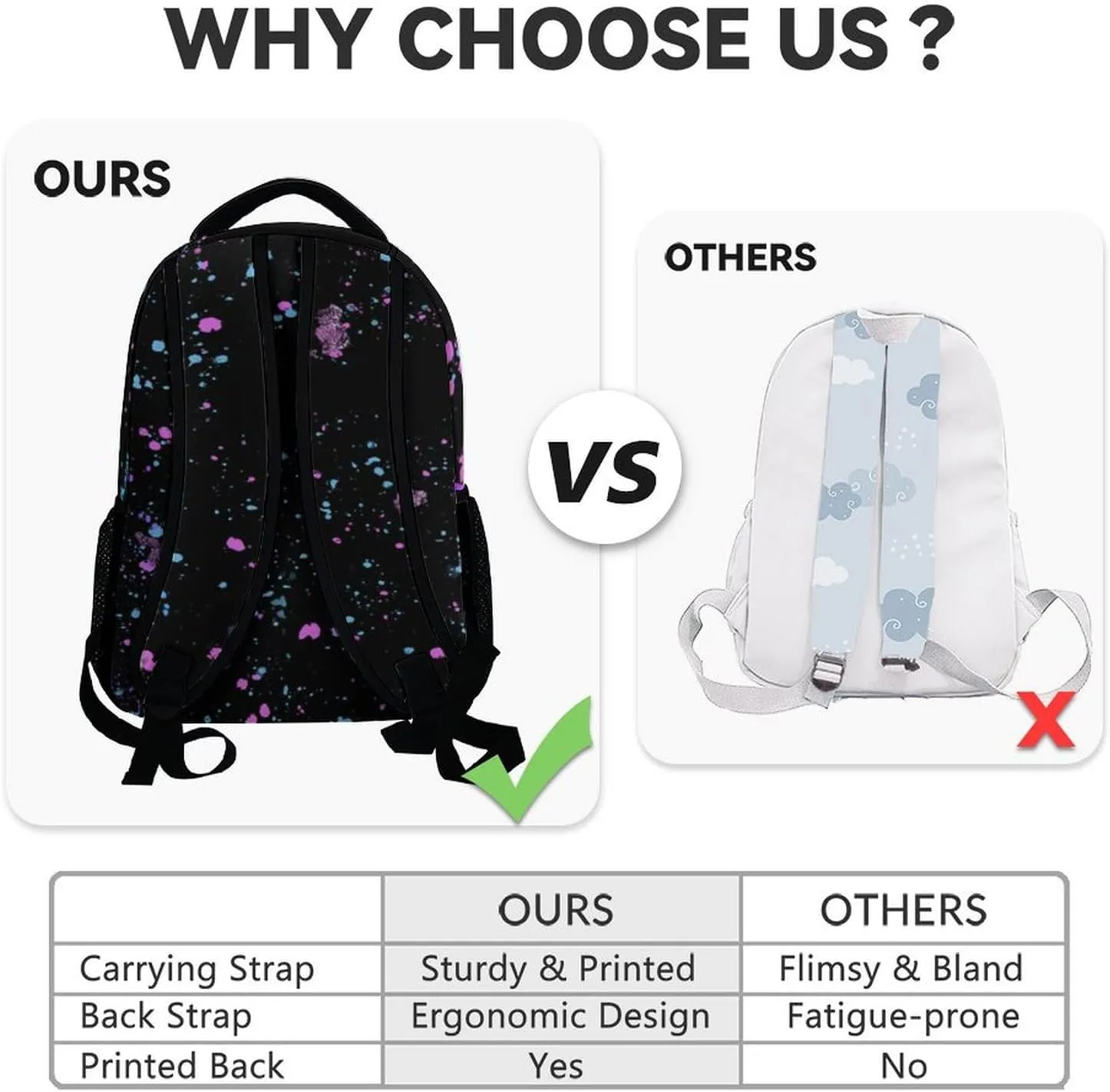 Custom Backpack for Boys - 17 Inch Aesthetic Gaming Backpack for Kids - Black Lightweight Durable Bookbag for Elementary School