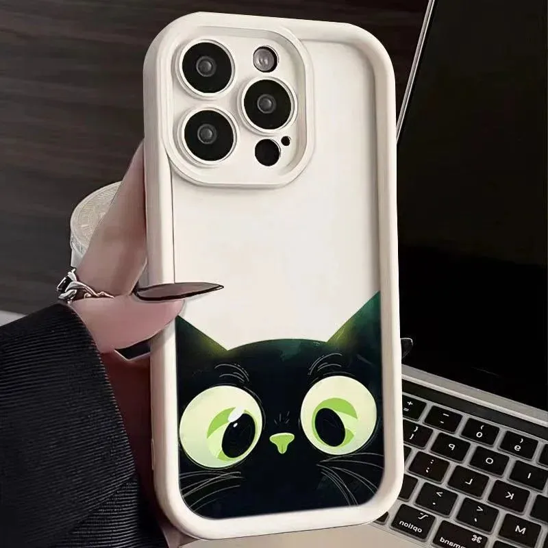 Cute Cartoon Cat Soft Phone Case Cover For iPhone