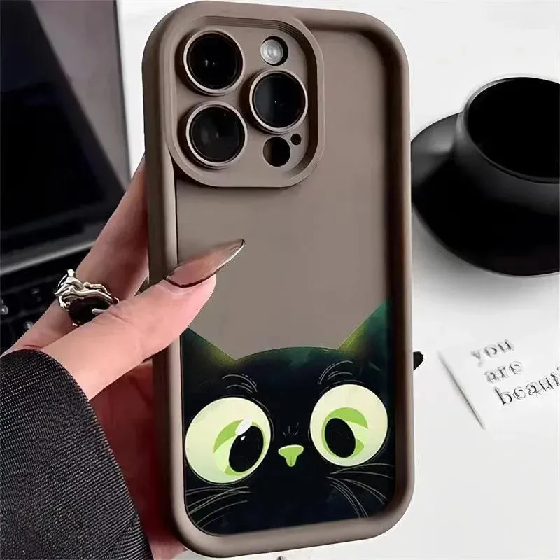 Cute Cartoon Cat Soft Phone Case Cover For iPhone