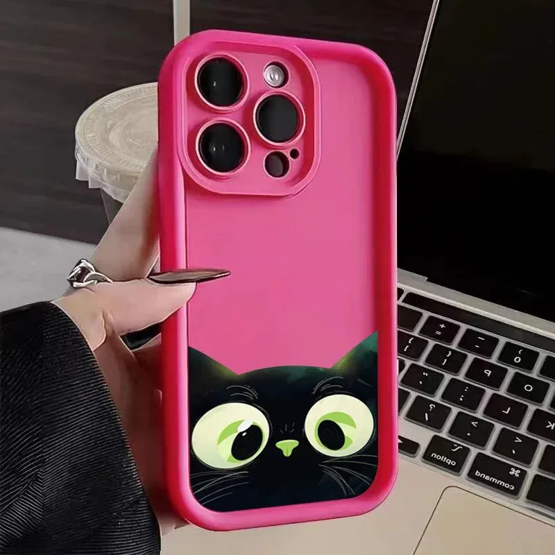 Cute Cartoon Cat Soft Phone Case Cover For iPhone
