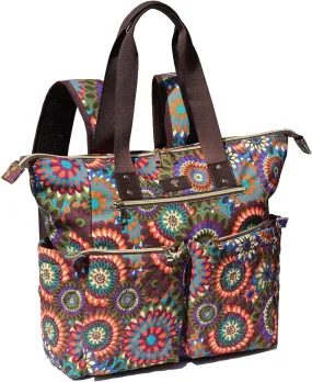 Diaper Tote Bag Totepack Backpack 2 in 1 for Women Multifunctional Large Capacity with Insulated Pockets Travel