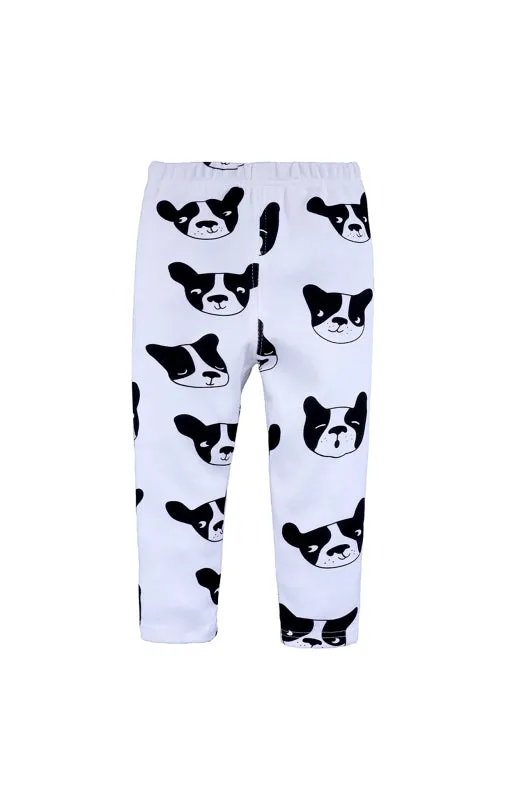 Girl Eyelash Cloud Print Brushed Children's Homewear Cotton Set