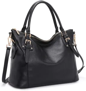 Kattee Leather Handbags Tote Shoulder Bag for Woman Satchel Designer Purse Top Handles Crossbody Bag Large Capacity