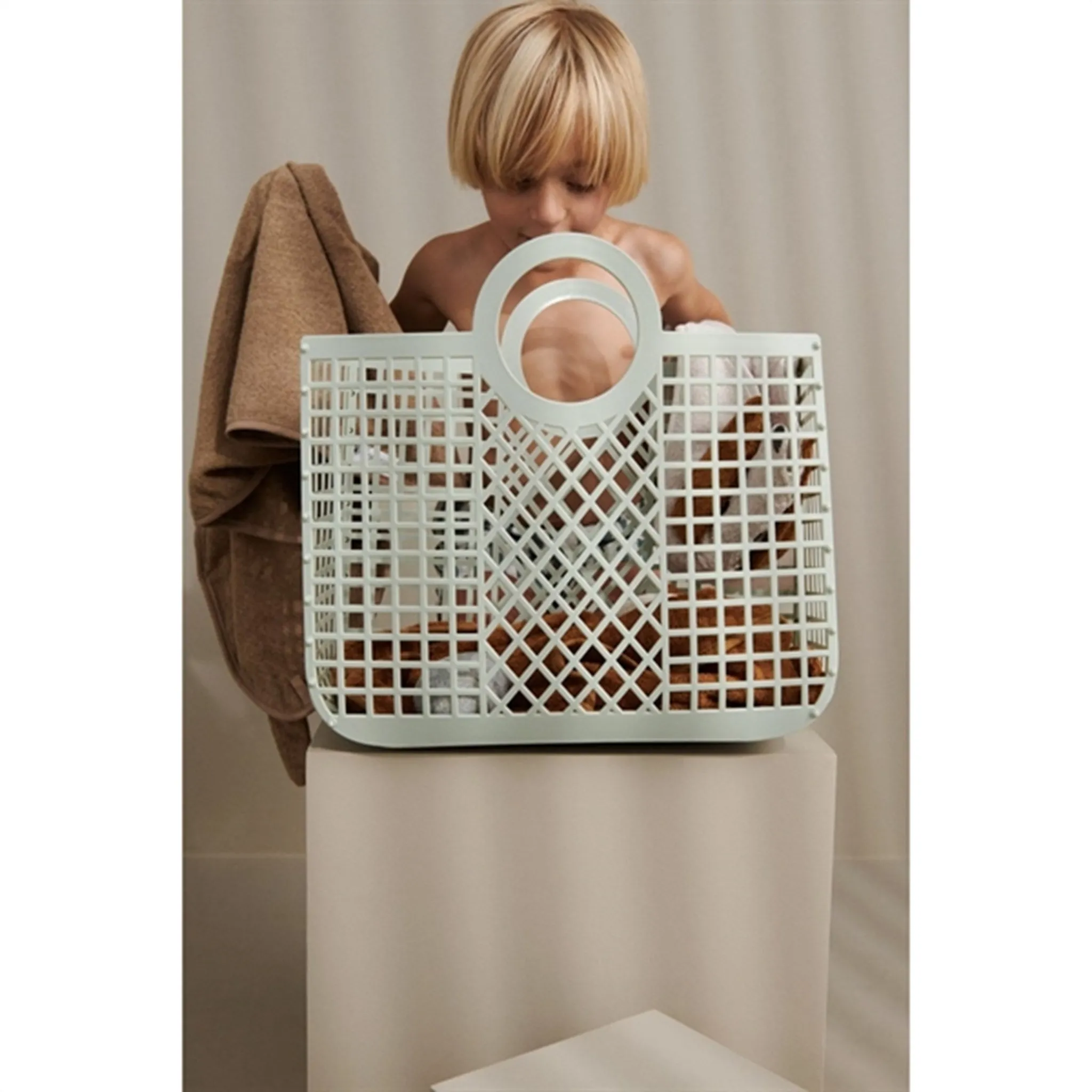 Liewood Bloom Basket Big Dusty Mint