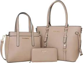 Montana West 3PCS Purses for Women Tote Bag and Wallet Set Shoulder Satchel Handbags