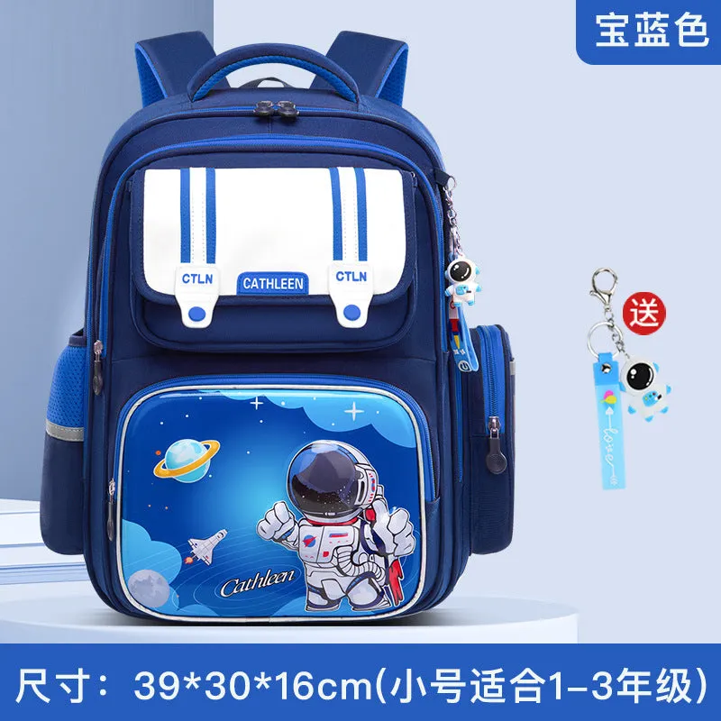 New Astronaut Primary School Student Schoolbag Boys and Girls Grade One Two Three to Six Spine Protection Burden Reduction Children Backpack