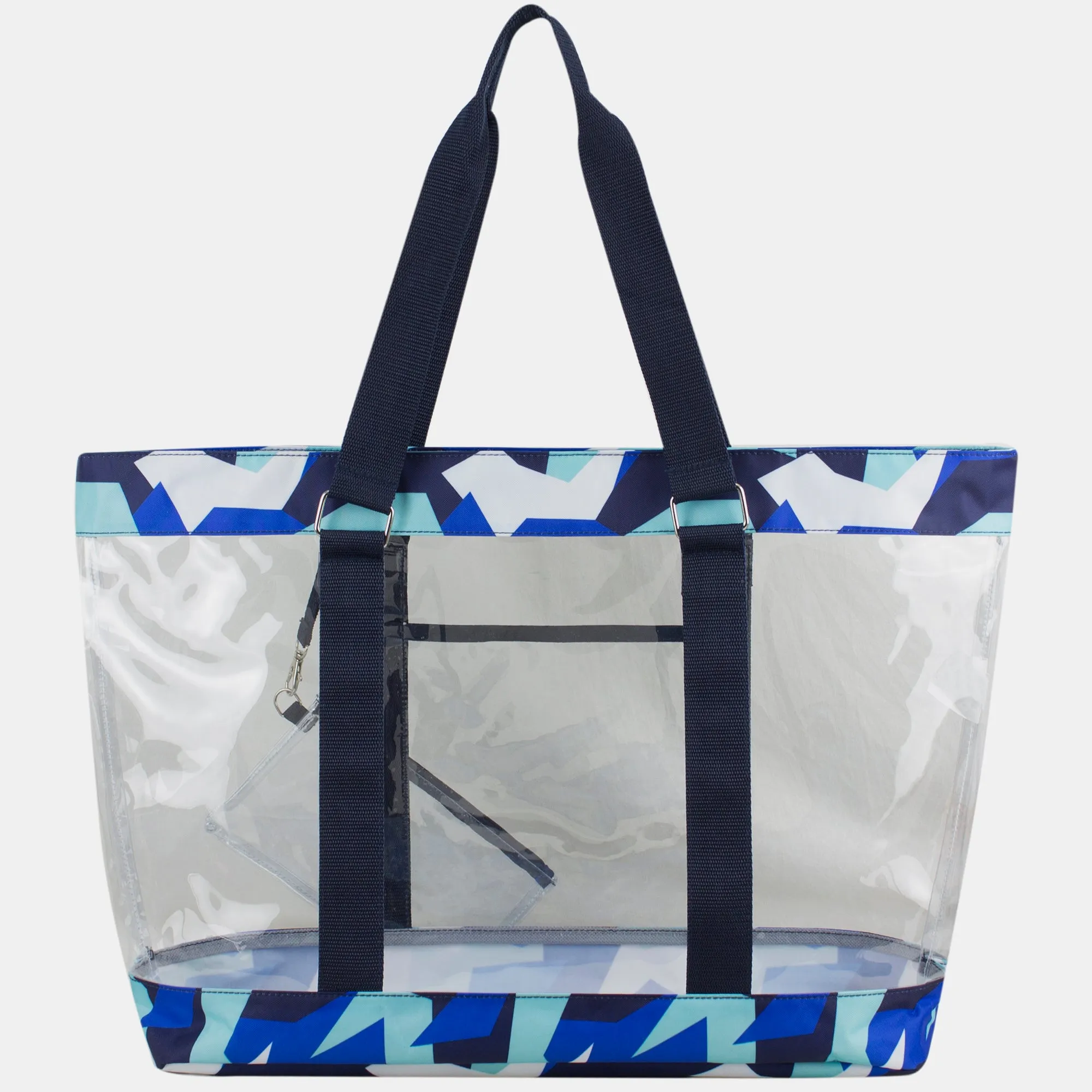 Supreme Deluxe 100% Clear PVC Printed Large Tote with Large Wristlet