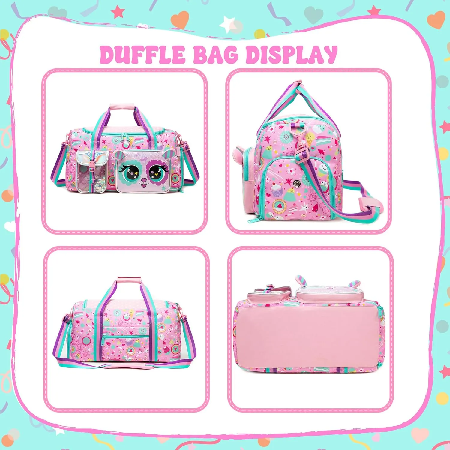 Travel Bag for Children Girls Boys Swimming Bag Kids Duffle Bag Sports Bag with Shoe Compartment Duffel Sport Carry On Weekender Kids Duffle Bag