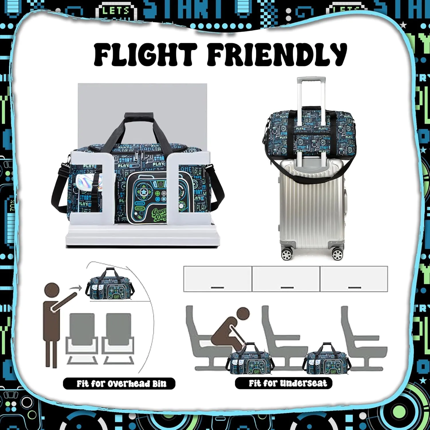 Travel Bag for Children Girls Boys Swimming Bag Kids Duffle Bag Sports Bag with Shoe Compartment Duffel Sport Carry On Weekender Kids Duffle Bag
