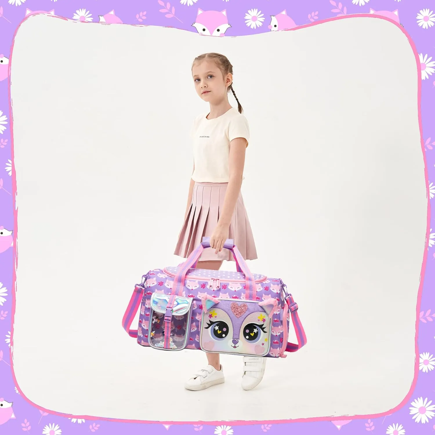Travel Bag for Children Girls Boys Swimming Bag Kids Duffle Bag Sports Bag with Shoe Compartment Duffel Sport Carry On Weekender Kids Duffle Bag