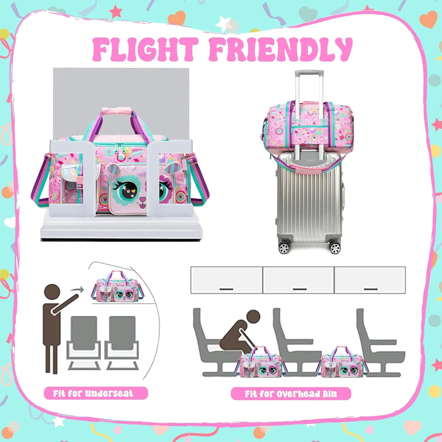 Travel Bag for Children Girls Boys Swimming Bag Kids Duffle Bag Sports Bag with Shoe Compartment Duffel Sport Carry On Weekender Kids Duffle Bag
