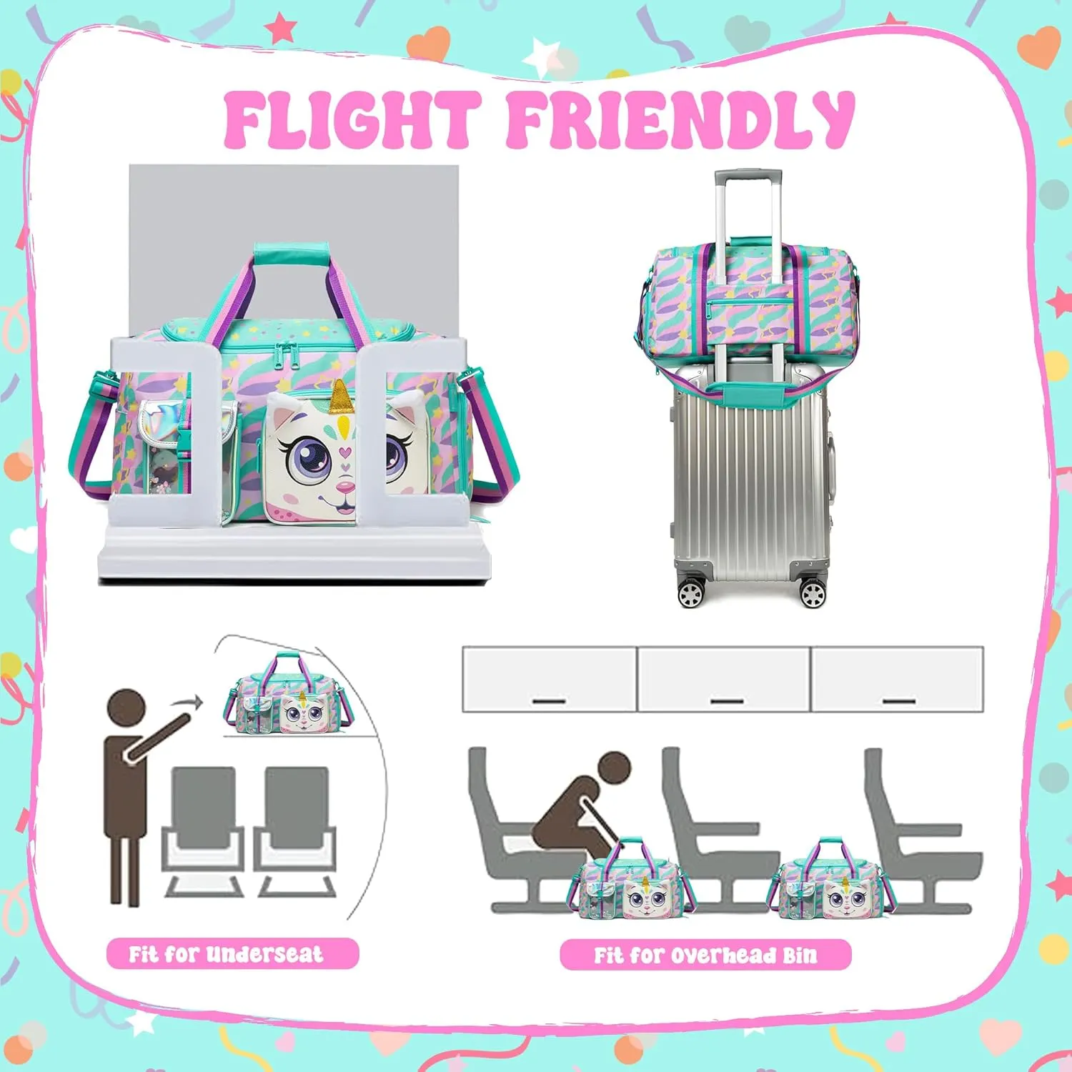 Travel Bag for Children Girls Boys Swimming Bag Kids Duffle Bag Sports Bag with Shoe Compartment Duffel Sport Carry On Weekender Kids Duffle Bag