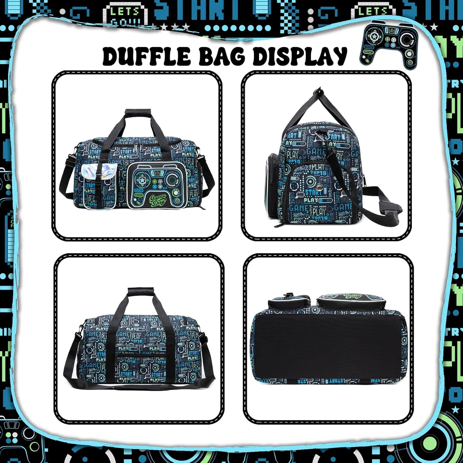 Travel Bag for Children Girls Boys Swimming Bag Kids Duffle Bag Sports Bag with Shoe Compartment Duffel Sport Carry On Weekender Kids Duffle Bag