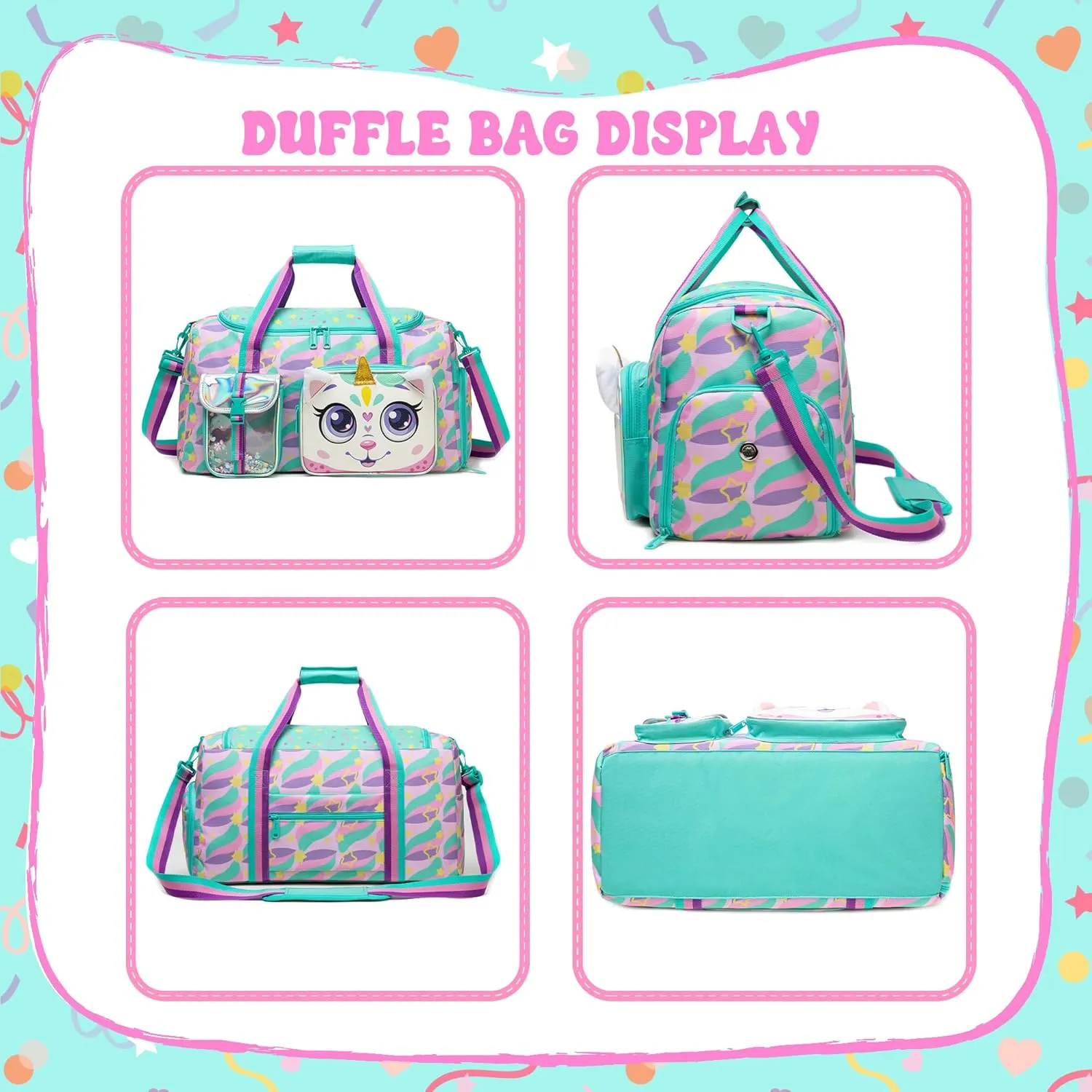 Travel Bag for Children Girls Boys Swimming Bag Kids Duffle Bag Sports Bag with Shoe Compartment Duffel Sport Carry On Weekender Kids Duffle Bag