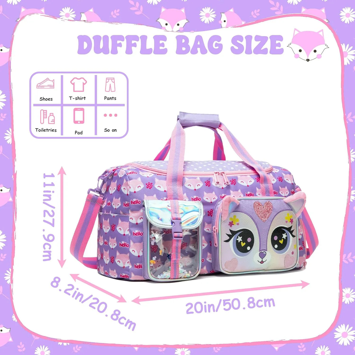 Travel Bag for Children Girls Boys Swimming Bag Kids Duffle Bag Sports Bag with Shoe Compartment Duffel Sport Carry On Weekender Kids Duffle Bag