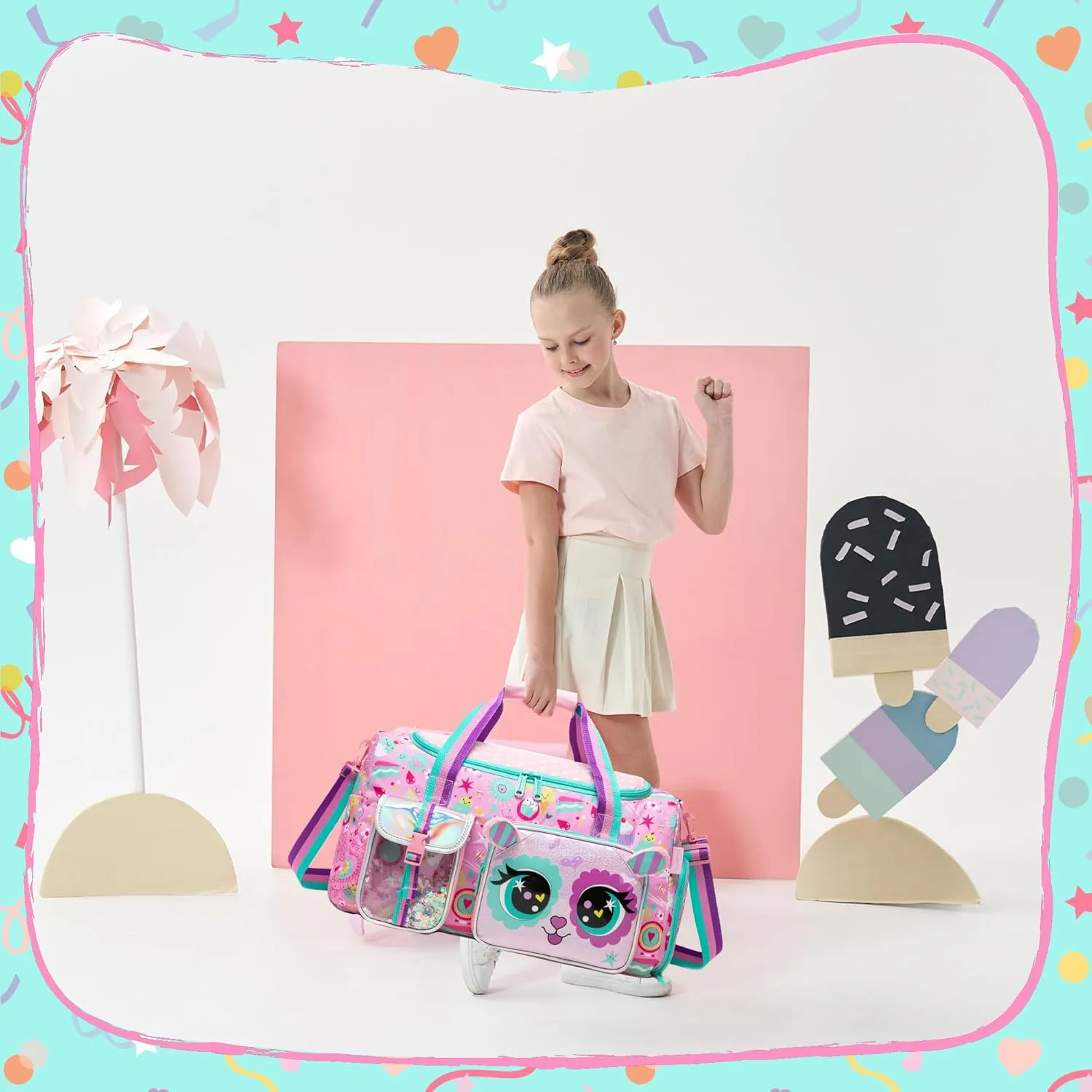 Travel Bag for Children Girls Boys Swimming Bag Kids Duffle Bag Sports Bag with Shoe Compartment Duffel Sport Carry On Weekender Kids Duffle Bag