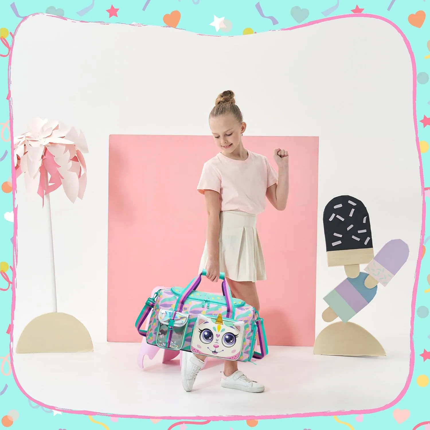 Travel Bag for Children Girls Boys Swimming Bag Kids Duffle Bag Sports Bag with Shoe Compartment Duffel Sport Carry On Weekender Kids Duffle Bag