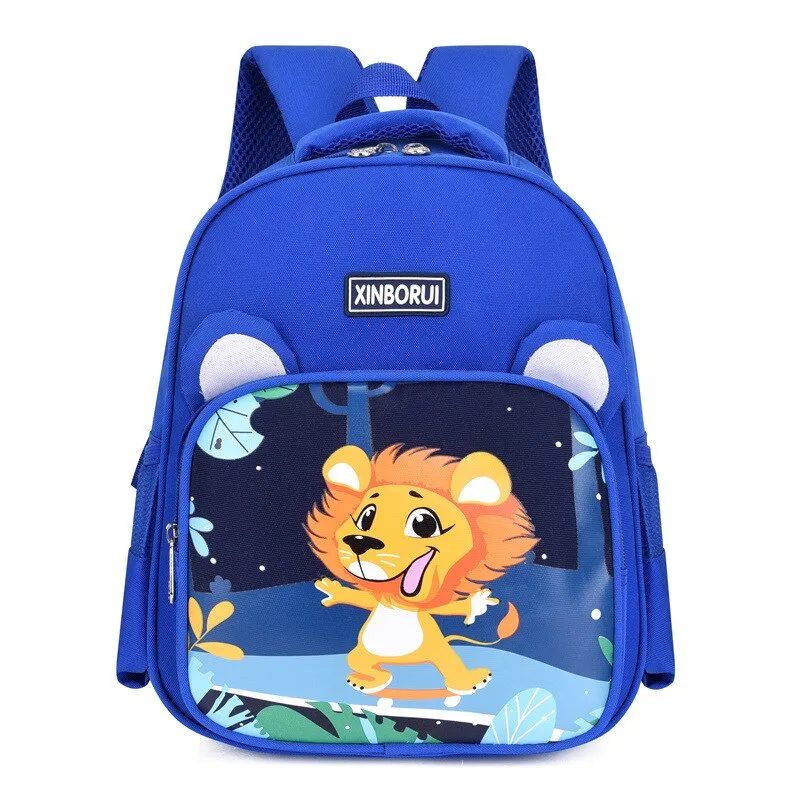 Wenkouban School Bags For Girls Cute Kawaii Bag Children Backpack Large-Capacity Boys Backpack Kids Schoolbag Cat Tiger Lion Animal Bags