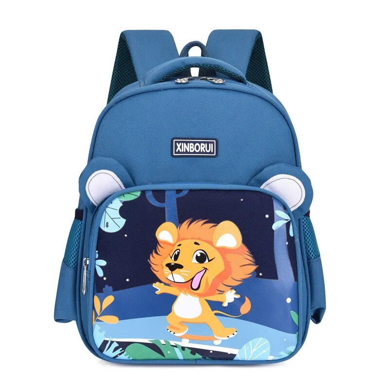 Wenkouban School Bags For Girls Cute Kawaii Bag Children Backpack Large-Capacity Boys Backpack Kids Schoolbag Cat Tiger Lion Animal Bags