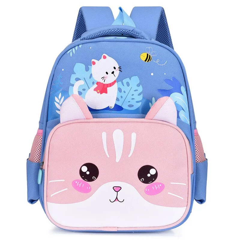 Wenkouban School Bags For Girls Cute Kawaii Bag Children Backpack Large-Capacity Boys Backpack Kids Schoolbag Cat Tiger Lion Animal Bags