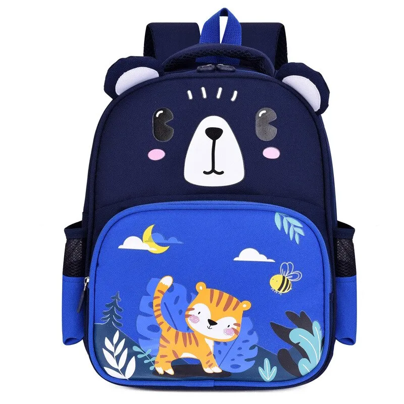 Wenkouban School Bags For Girls Cute Kawaii Bag Children Backpack Large-Capacity Boys Backpack Kids Schoolbag Cat Tiger Lion Animal Bags