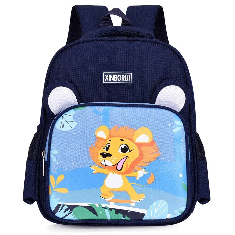 Wenkouban School Bags For Girls Cute Kawaii Bag Children Backpack Large-Capacity Boys Backpack Kids Schoolbag Cat Tiger Lion Animal Bags